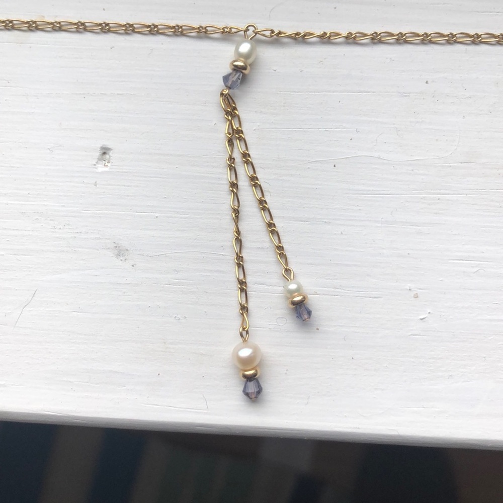 Price Reduced Iolite & Freshwater Pearl Necklace